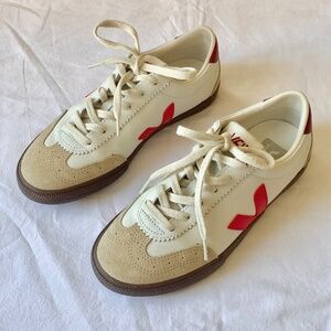 VEJA Volley Leather Sneakers White Pekin Bark 7